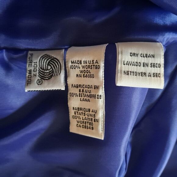 Saville Women's Purple 100% Wool 3 Button Blazer - 10 - Picture 5 of 5